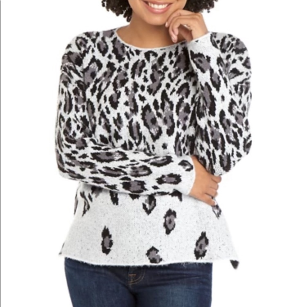 NWT Workshop Camouflage High Low Sweater Size XS